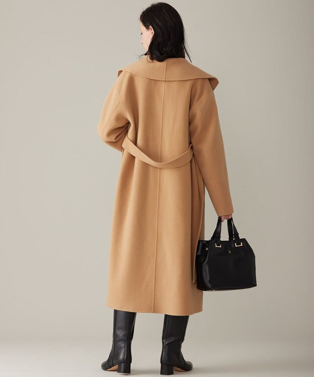 自由区 S ウールリバーロング コート キャメル