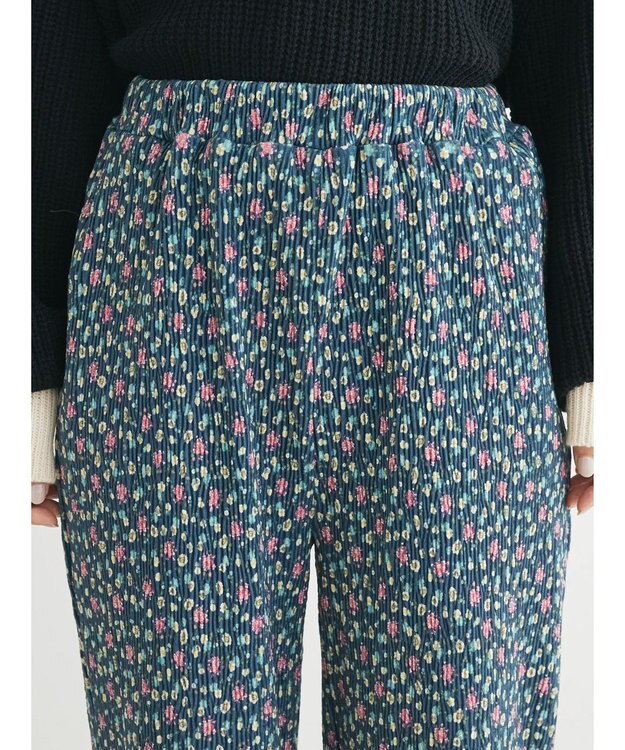 Green Parks ・ＳＵＧＡＲ　ＳＰＯＯＮ　コバナプリーツベロアパンツ Blue