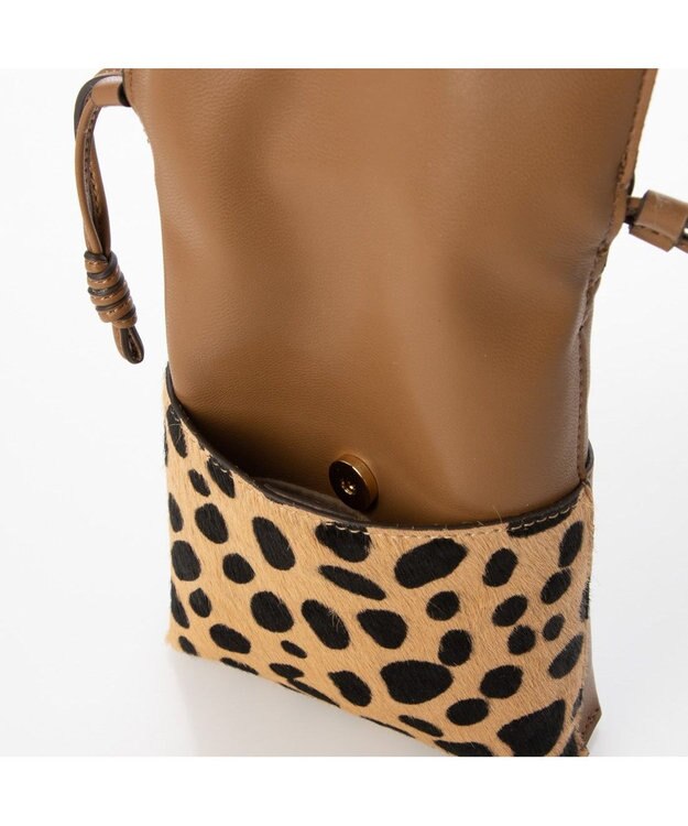 UNBILLION kakatoo ハラコポケットモバイルショルダー ブラウン