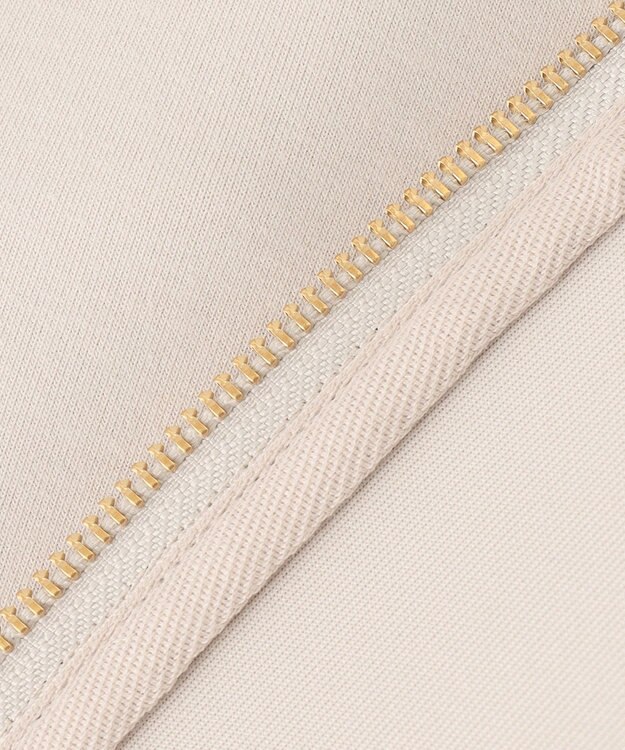 ANY L 【洗濯機可】ダンボールフレンチスリーブ ジップアップパーカー サンドベージュ