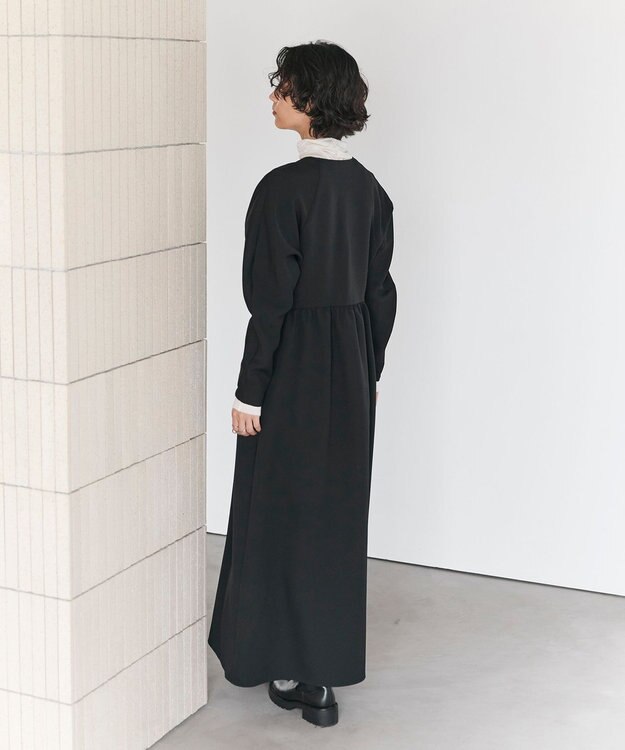 #Newans 【洗濯機可】オールシーンジップドレス ブラック