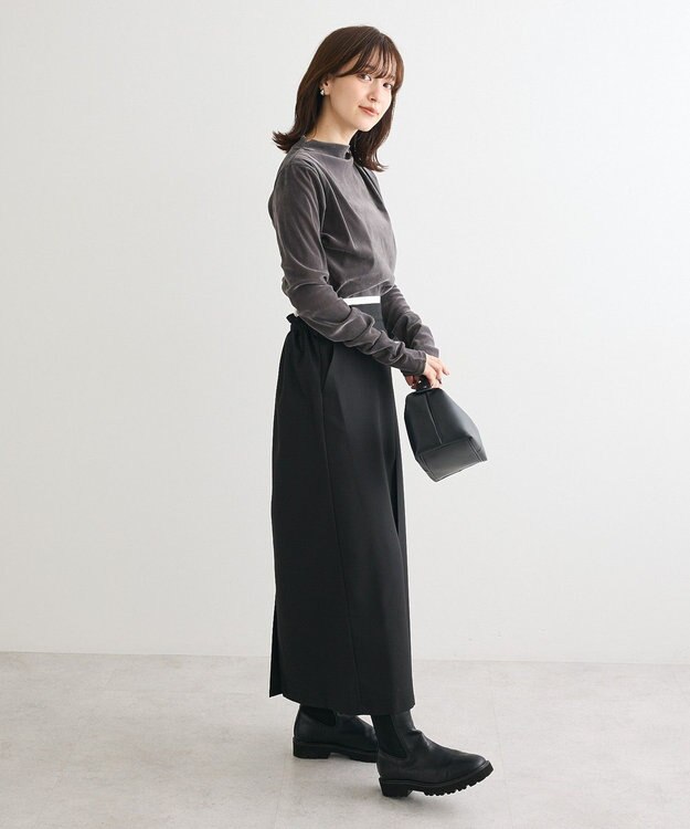 Green Parks ・ＡＮＤＳＥＡＲＣＨ　シアーベロアボトルネックロンＴＥ Charcoal Gray