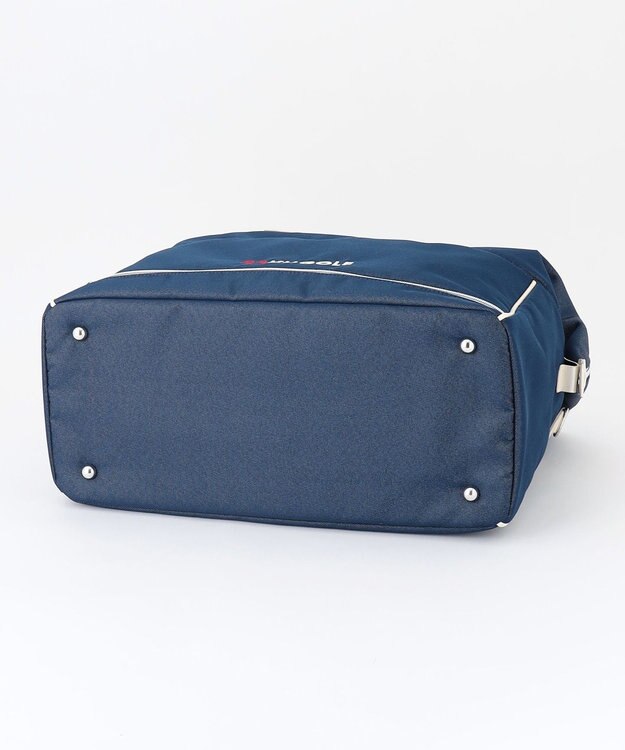 23区GOLF シューズ収納付【UNISEX】合皮×デニム調ボストンバッグ ネイビー系