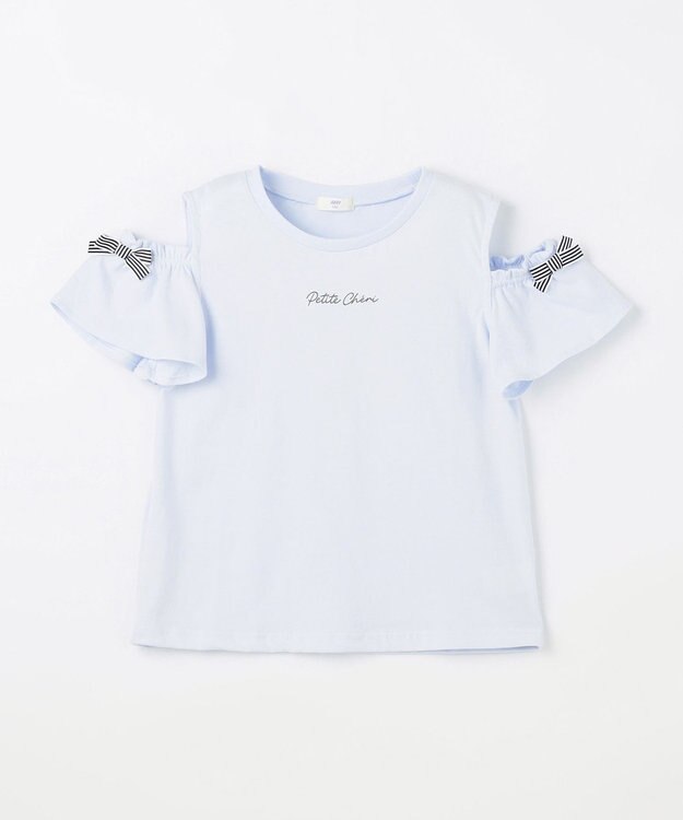 ANY KIDS 【綿100%】オンオフショルダー Tシャツ 【新色】サックスブルー