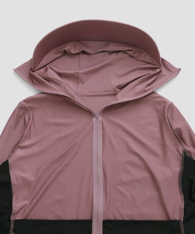 San-ai Resort（三愛水着楽園） 【UPF50＋】　WEB限定　つば付きラッシュ・レギンスセット　M・L　　【San-ai Resort（サンアイリゾート）】 ピンク×ブラック