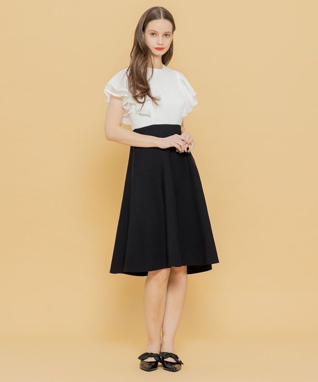 TOCCA 【洗える！】VOYAGE ニットドレス オフ×ブラック系