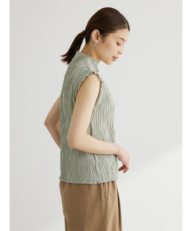 Green Parks ・Ｐｅｔｉｔ　Ｆｌｅｕｒ　ウェーブメロープルオーバー Light Khaki