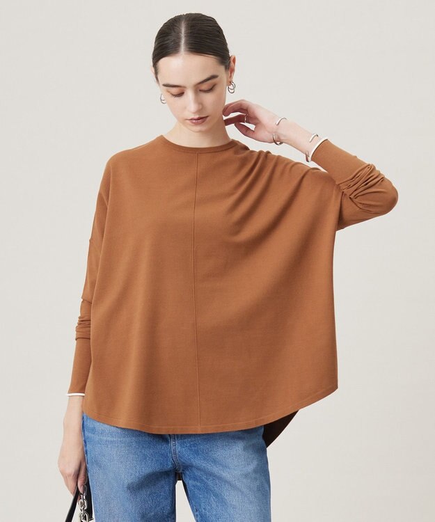 ICB 【洗える】 ヴィスコースワイド プルオーバー ラセットブラウン系