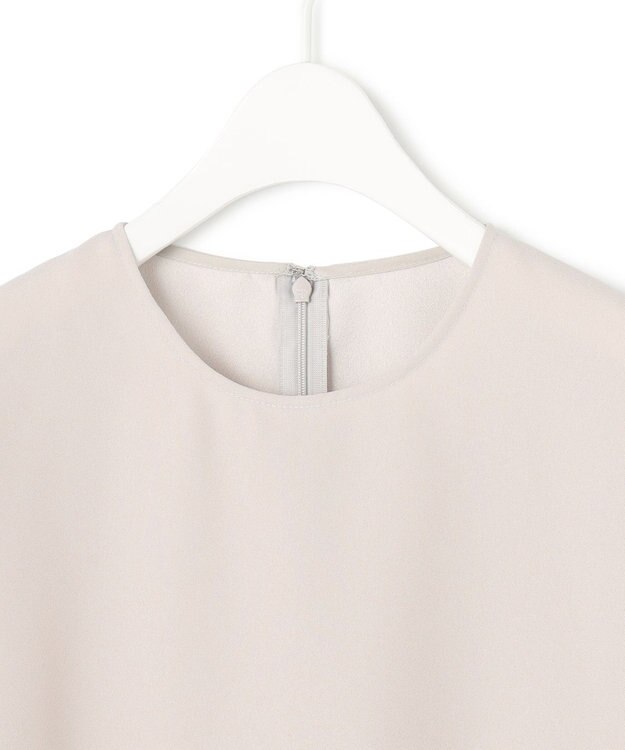 ICB 【UVケア・接触冷感・速乾・防シワ・洗える】 FluidBackSatin ランタンスリーブブラウス トープ系