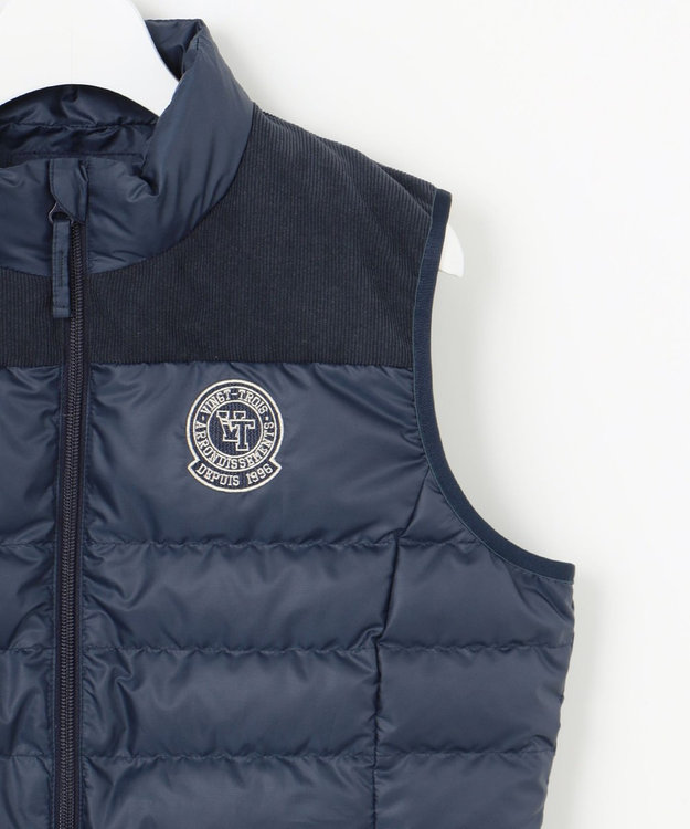 23区GOLF 【WOMEN】ライトダウンベスト 軽量で動きやすい 見た目すっきり毛羽立たない薄手仕様 ネイビー系