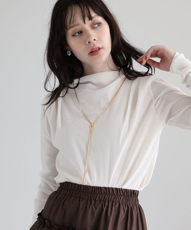 Green Parks ・ＡＮＤＳＥＡＲＣＨ　シアーベロアボトルネックロンＴＥ Ivory