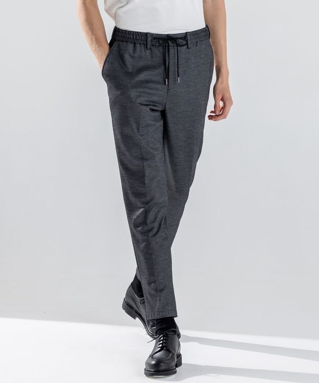 JOSEPH HOMME 新素材【ストレッチ/セットアップ対応】シルキーウールジャージー    ドロスト付テーパードパンツ / PEGG CONVERTIBLE ライトグレー系