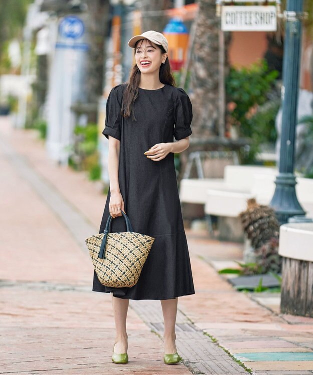 Tiaclasse シーグラスチェックバッグ ベージュ