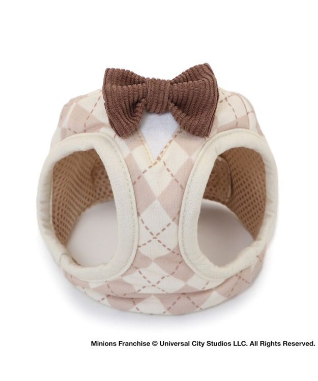 PET PARADISE ミニオン ティム ベストハーネス 《アーガイル》 小型犬 SS ベージュ