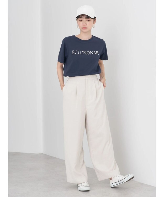 earth music&ecology ＥＣＬＯＳＩＯＮＡＲ　半袖ＴＥＥ Navy