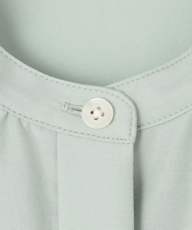 J.PRESS LADIES S 【洗える・イージーケア】ライトタンブラー バンドカラー ブラウス ライトグリーン系