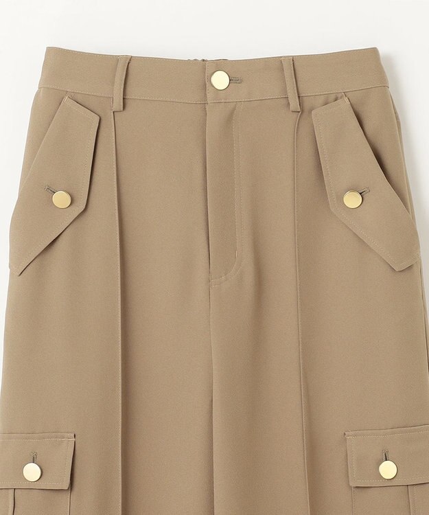 GRACE CONTINENTAL バックサテンカーゴパンツ カーキ