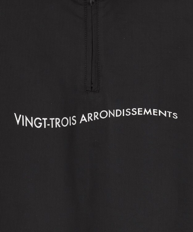 23区GOLF 【WOMEN】【吸水速乾・UVケア】ハーフジップ シャツ ブラック系