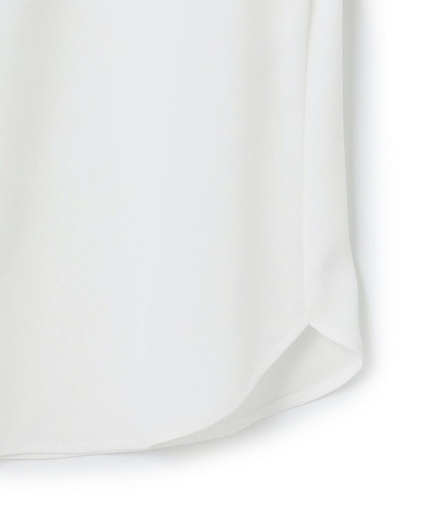 23区 【吸水速乾/UVケア/防シワ性】バックサテンアムンゼン ボウタイ付き 2WAY ブラウス ホワイト系