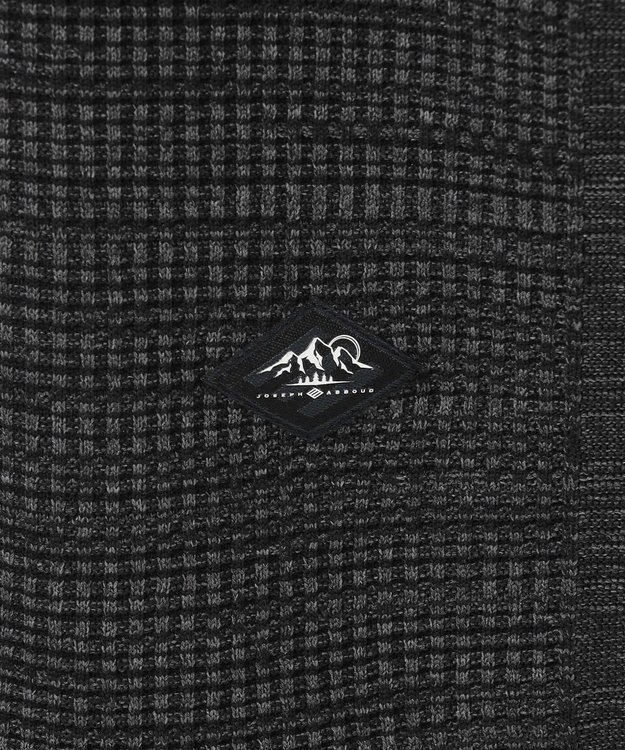 JOSEPH ABBOUD MOUNTAIN 【軽さ/ストレッチ】ホールガーメント3Dニット トスタンドZIPプルオーバー グレー系