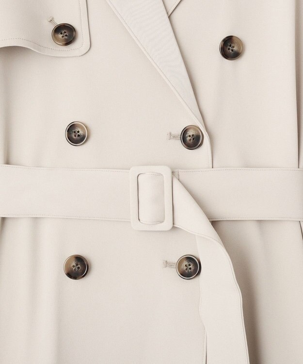 YECCA VECCA 【UVカット/花粉ガード】素材MIXトレンチコート Gray Beige