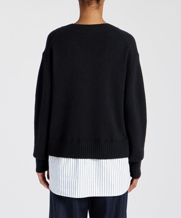 Paul Smith シャツコンビ Vネックニット ブラック