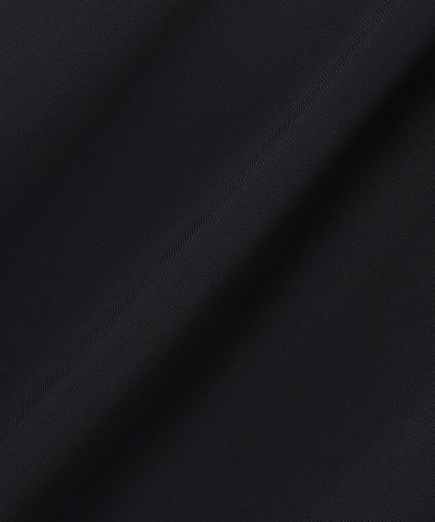 UNFILO L 【ウエストゴム】ドライトリコット セミフレアパンツ ブラック