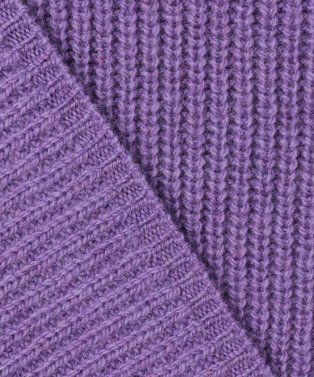 J.PRESS YORK STREET 【WOMEN】ウールカシミヤ ボトルネックショートニット パープル系