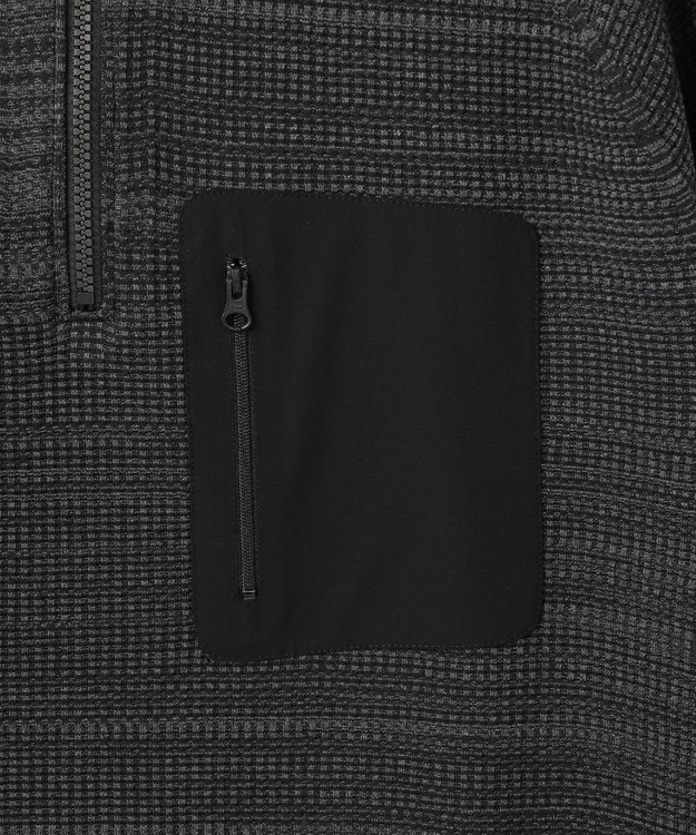 JOSEPH ABBOUD MOUNTAIN 【軽さ/ストレッチ】ホールガーメント3Dニット トスタンドZIPプルオーバー グレー系
