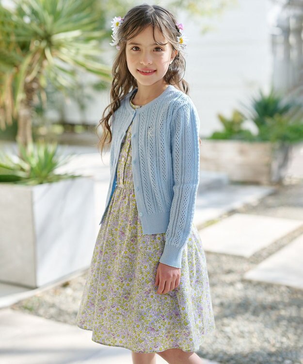 組曲 KIDS 【110-140cm】クラシック カーディガン サックスブルー系