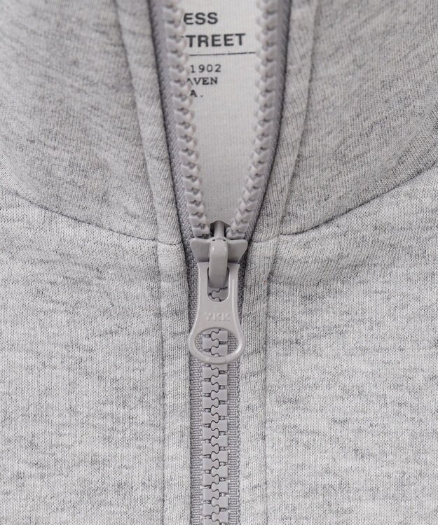 J.PRESS YORK STREET 【UNISEX】スタンド ハーフジップ プルオーバー スウェット ライトグレー系