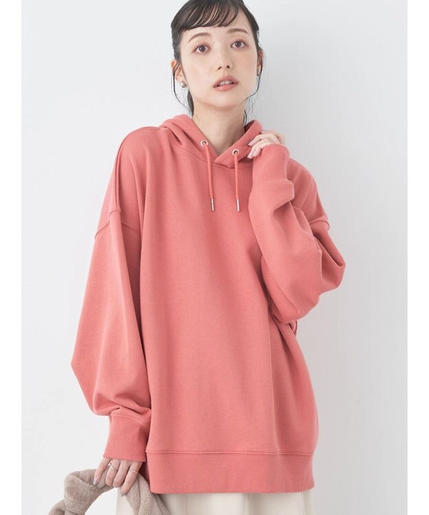 earth music&ecology スウェットルーズパーカー Pink