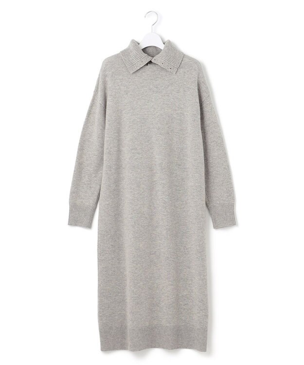 23区 L 【SLOW/一部店舗限定】ウールナイロンニット ワンピース ライトグレー系