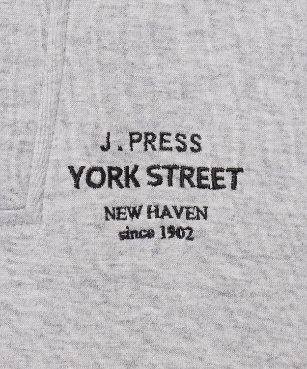 J.PRESS YORK STREET 【UNISEX】スタンド ハーフジップ プルオーバー スウェット ライトグレー系