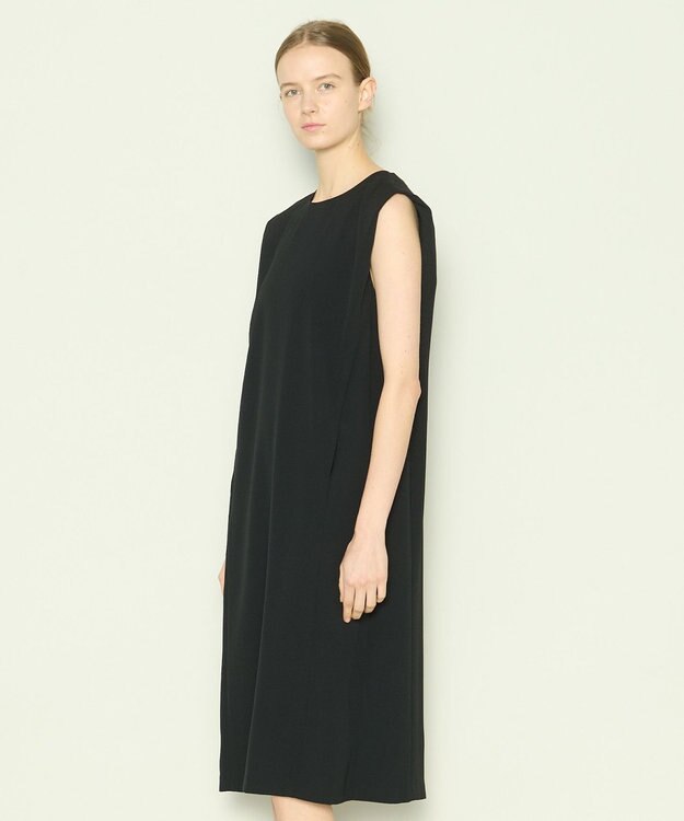 JOSEPH 【洗える】スムースジョーゼット　ドレス Black