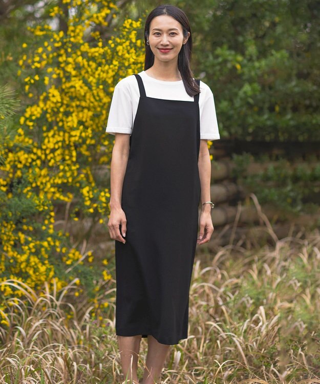 J.PRESS LADIES L 【WEB限定カラーあり・洗える】Lightジョーゼット キャミ ワンピース 【WEB限定】ブラック系