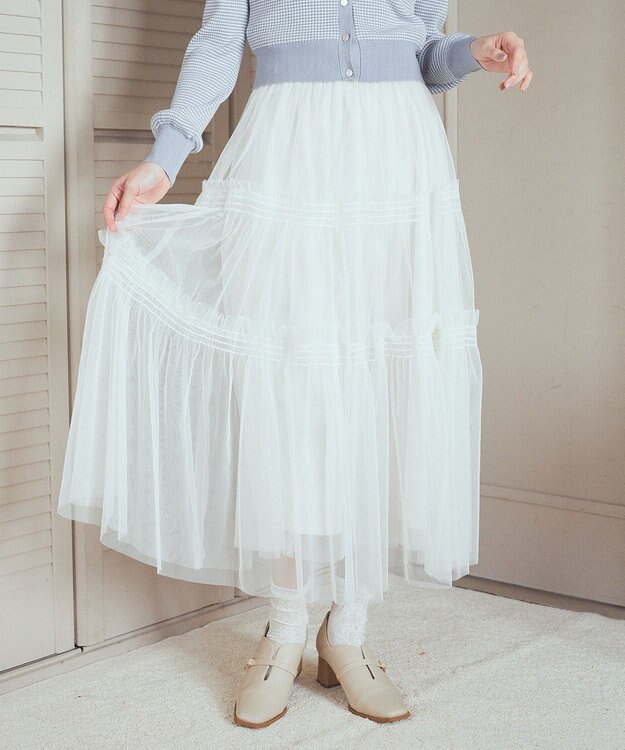 フリルチュールティアードスカート / earth music&ecology