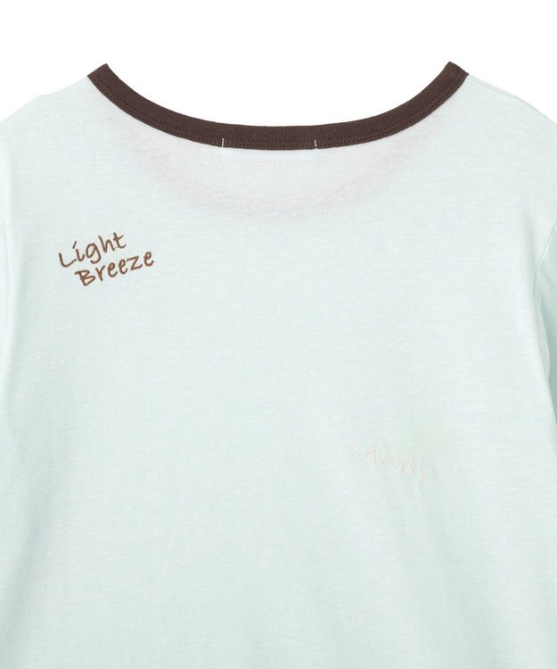 AMERICAN HOLIC ランダムロゴ刺繍リンガーTシャツ Mint