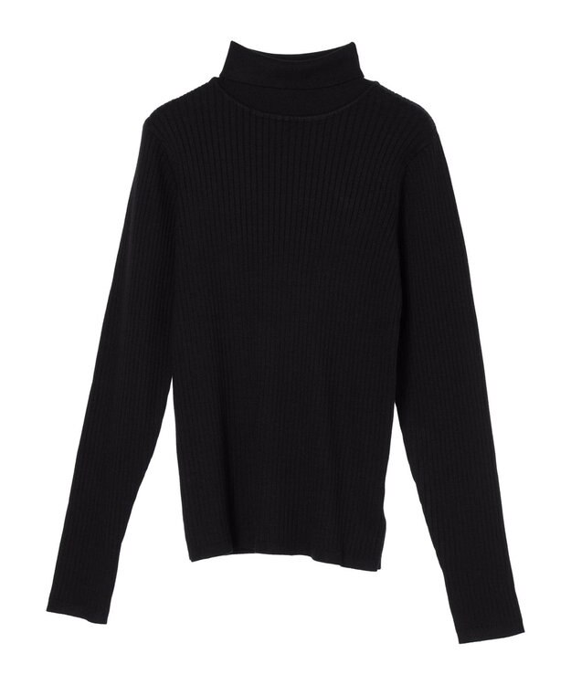 CRAFT STANDARD BOUTIQUE ウォッシャブルリブタートルニットプルオーバー Black