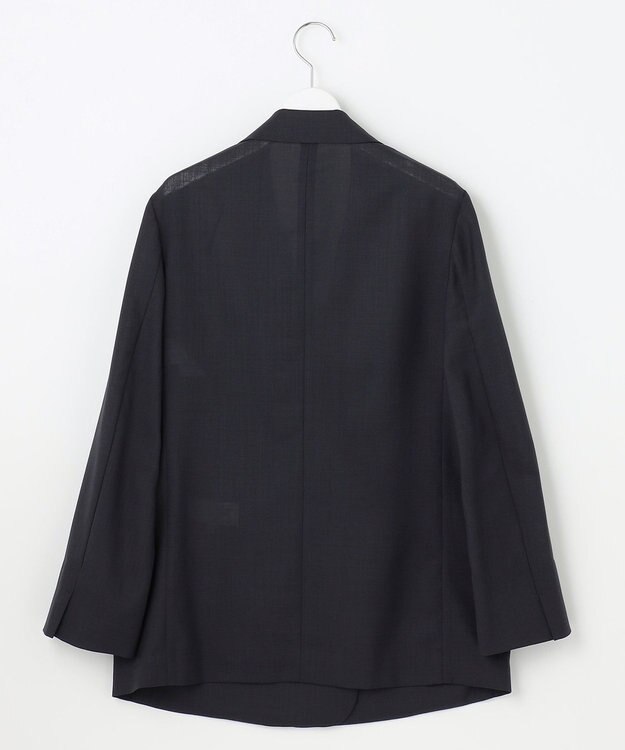 自由区 【洗える】トロピカルストレッチテーラード ジャケット ネイビー