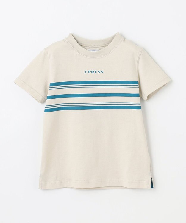 J.PRESS KIDS 【100-130cm】ボーダープリント Ｔシャツ ライトグレー系