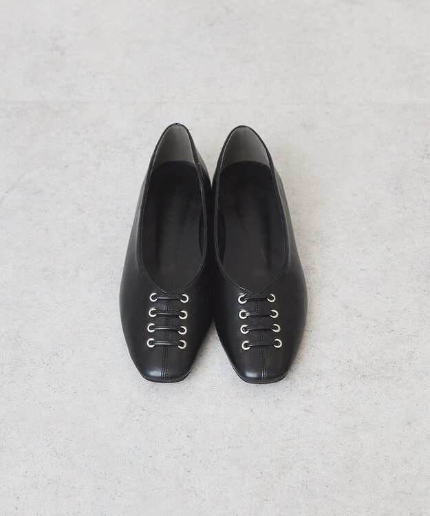 AMERICAN HOLIC スクエアトゥレースアップパンプス Black