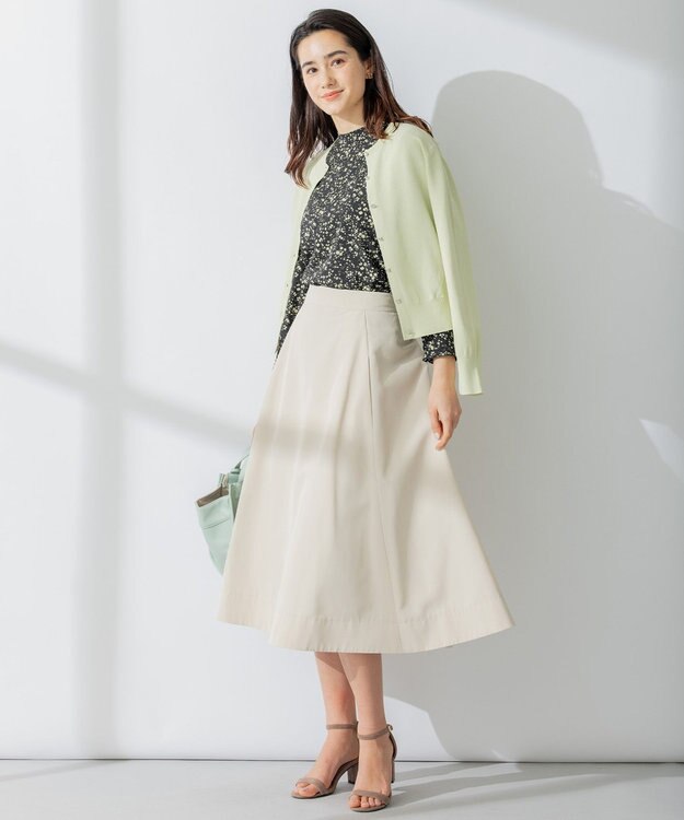 組曲 【8色展開・アンサンブル対応】ブーケカラーカーディガン グリーン系