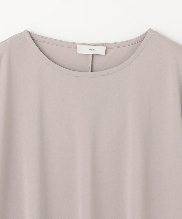 ANY 【洗濯機可】タックスリーブドルマンTシャツ ベージュ