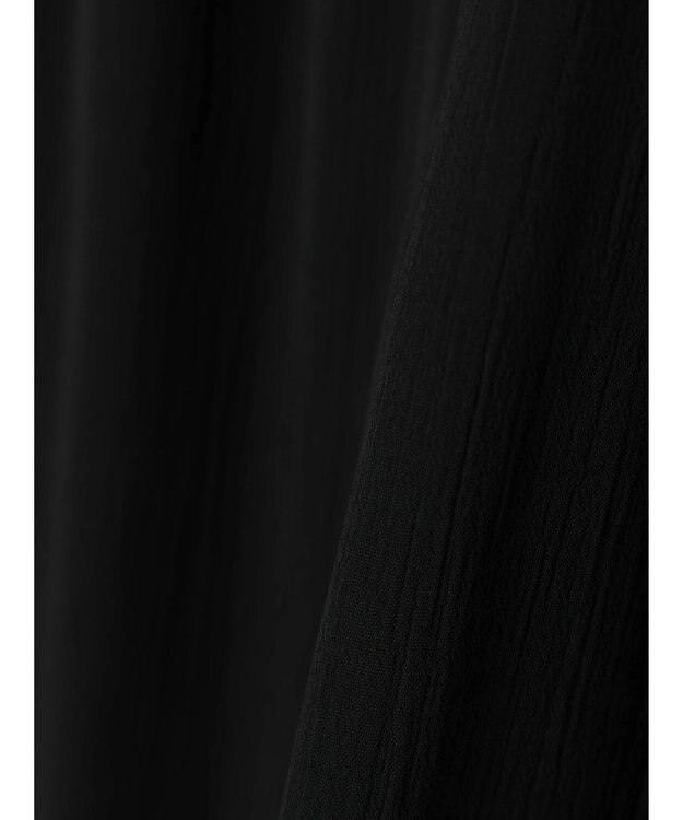 earth music&ecology マジョリカプリーツ半袖ブラウス Black