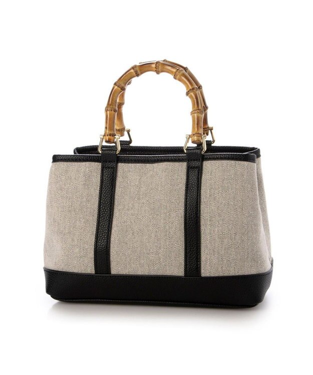 UNBILLION カシュカシュ cachecache / バンブーハンドルエルガリー2wayトート ブラック