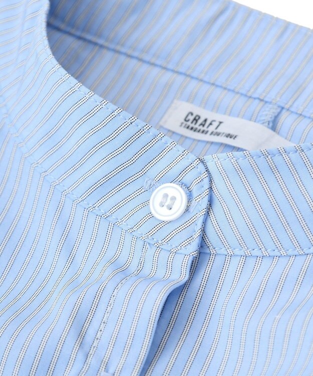 CRAFT STANDARD BOUTIQUE フレンチスリーブブラウス Stripe Blue