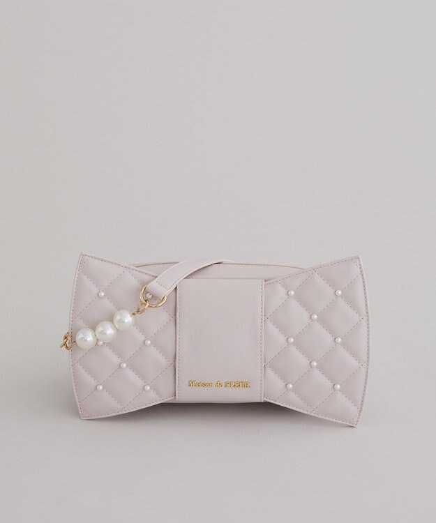 Maison de FLEUR パールリボンバッグ Pink