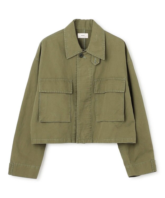 NAVE 【ReNAVE・セットアップ可/洗える】コットンリネンカルゼ ショートジャケット カーキ系