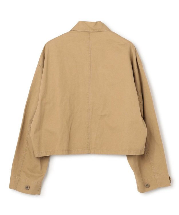 NAVE 【ReNAVE・セットアップ可/洗える】コットンリネンカルゼ ショートジャケット ベージュ系
